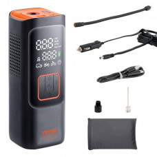 VEVOR Inflador de Neumáticos de Coche 7800 mAh, Compresor de Aire Portátil 11 Bar, 12 V CC, Apagado Automático con Manómetro LCD, Lámpara LED, Bomba Eléctrica para Bicicleta, Coches, Motocicletas