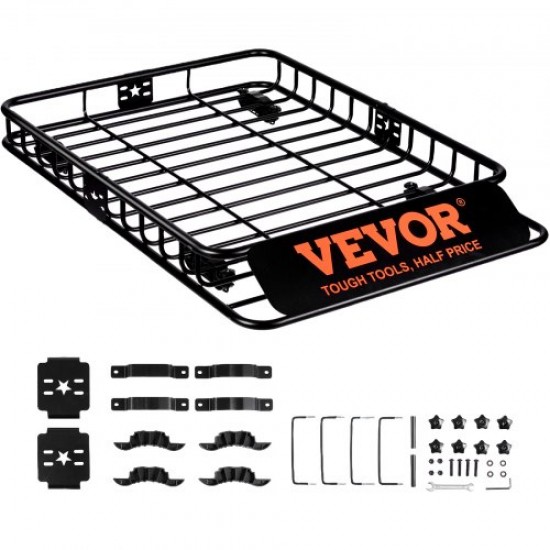 Comprar Rack de teto para carro 1175x915x114 mm Rack de teto universal com carga máxima de 90,7kg para transporte de equipamentos, bagagens, bicicletas Cesto de teto para veículos SUV caminhões