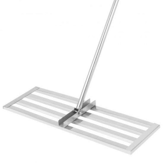 Koop Gazon nivelleringshark 30" x 10" Golftuin Gazon Leveler RVS Gazon Leveler Tool met Paal 195cm Hark voor Leveling Gazon Patio