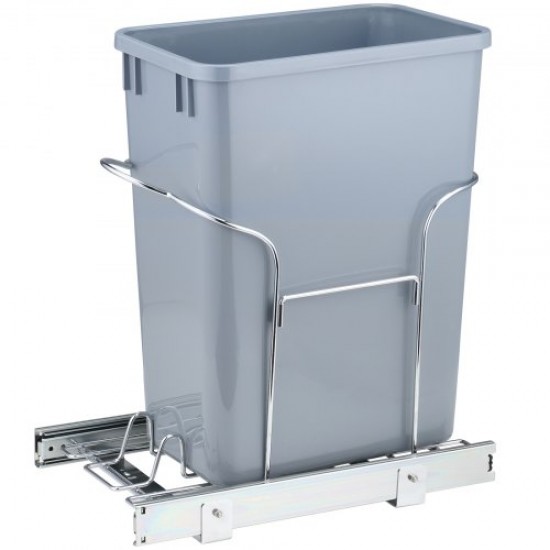 Comprar Papelera Empotrable Corredera 29 L Colector de Basura sobre Correderas con Asa y Kit de Instalación Carga 50 kg para Armario Muebles Bajos Debajo de Encimera y Fregadero Cocina Restaurante Bar