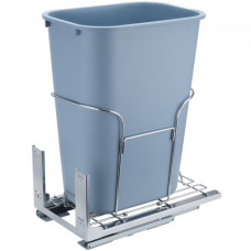 VEVOR Cubo de Basura Empotrable Corredero 35 L Cubo de Basura Individual con Correderas Capacidad de 50 kg Cierre Suave para Armario Muebles Bajos Debajo del Fregadero y Encimera Cocina Restaurante