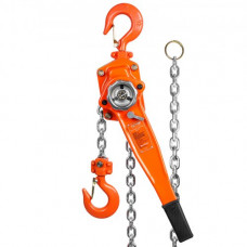Polipasto Manual de Cadena de Palanca Elevación de 2,8 m Polipasto de Trinquete de Acero Capacidad de 1,5 T Polipasto de Palanca Gancho de Rotación 360° con Freno de Doble Trinquete para Garaje