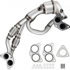 VEVOR Junta del Colector de Escape Catalizador de Escape de Alto Flujo de Acero Inoxidable Atornillable y Sistema de Escape Directo de Brida a Brida para Subaru 2005-2010 y Saab 9-2X 2006 2,5 L