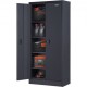 Comprar Gabinete de almacenamiento de metal con 4 estantes ajustables y 200 libras con cerradura por estante