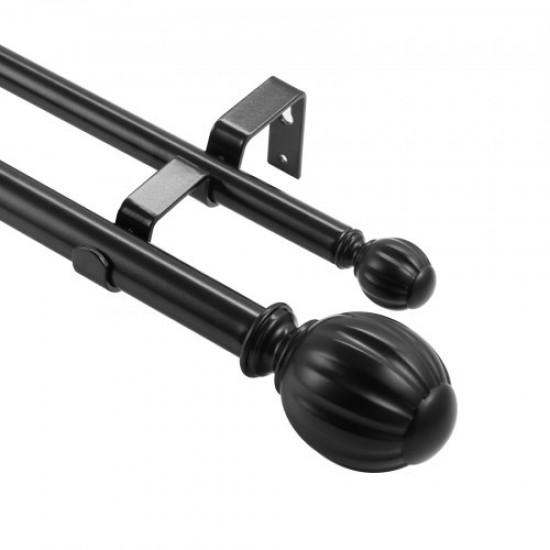 Buy Double Rod Curtain Rods, 36-72 Inch Adjustable Length