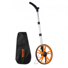 VEVOR Odómetro de Rueda para Medición de Distancia Diámetro de Rueda de 317,5 mm Topómetro Medición de Distancia Mango Telescópico de 104-71 cm Rango de Medición de 99999,9 pies/m Contador Electrónico