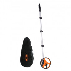 VEVOR Odómetro de Rueda para Medición de Distancia Diámetro de Rueda de 159 mm Topómetro Medición de Distancia de ABS y Óxido de Aluminio Mango Telescópico de 100-42 cm Rango de Medición de 9999,9 m