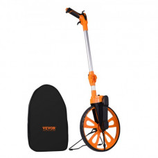 VEVOR Odómetro de Rueda para Medición de Distancia Diámetro de Rueda de 317,5 mm Topómetro Medición de Distancia Mango Plegable de 101-52 cm Rango de Medición de 9999,9 m Diseño Freno de Mano Mecánico