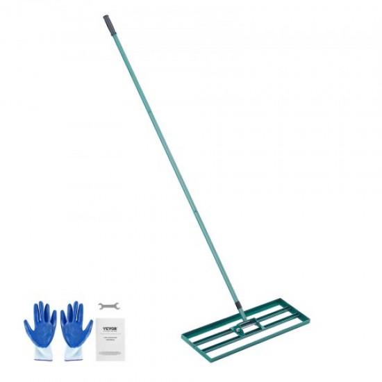 Buy 760x254mm Lawn Leveling Rake, Steel Handle, 1981mm Base Plate, Heavy Duty Aluminum Alloy Soil Leveling Rake for Lawn, Golf, Patio, Garden Courses