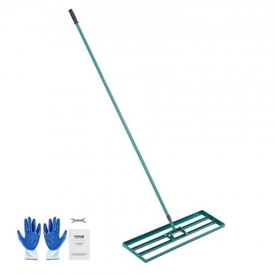 Buy ​914x254mm Lawn Leveling Rake, Steel Handle, 1981mm Base Plate, Heavy Duty Aluminum Alloy Soil Leveling Rake for Lawn, Golf, Patio, Garden Courses