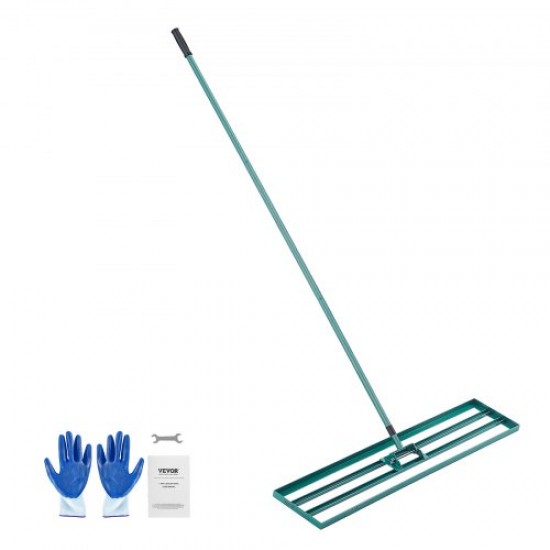 Buy 1219x254mm Lawn Leveling Rake, Steel Handle, 1981mm Base Plate, Heavy Duty Aluminum Alloy Soil Leveling Rake for Lawn, Golf, Patio, Garden Courses