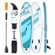 VEVOR Tabla de Paddle Surf Inflable, 3352,8 x 838,2 x 152,4 mm Tabla de Paddle SUP de PVC con Accesorios para Tabla, Bolsa para teléfono, Bomba, Remo, Kit de reparación, Mochila, Juego de Remo Azul