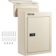 Buy Fence Mailbox 1.2mm Thick Steel Recessed Mailbox with Code Lock 31.7 x 16 x 42.9 cm Mailbox for Walls and Fence Walls Rainproof Mailbox Beige for Home Office