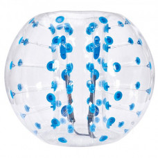 VEVOR Bola de Choque Inflable Bola de Choque de Parachoques 1,5 m x 1,2 m Bola de Colisión Humana Bola de Rebote de Burbuja de Cuerpo de PVC Bola de Parachoques Inflable Transparente + Puntos Azules