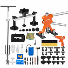 VEVOR 69 PCS Kit de Reparación de Abolladuras sin Pintura para Carrocerías de Automóviles, Elevador de Oro, Extractor de Puentes, Herramienta de Martillo Deslizante Kit para Carrocerías de Automóviles