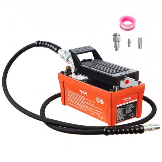 Buy 10,000 PSI Hydraulic Air Pump 3/8" NPT Oil Outlet 1/4" NPT Air Inlet Air Pedal Hydraulic Pump 2m Oil Tube Foot Operated Air Hydraulic Pump Orange