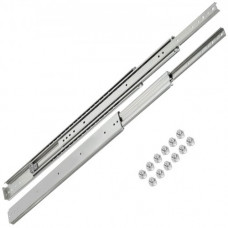 Guía para Cajones 101,6 x 7,6 x 1,9 cm Riel para Cajón Extracción Total 203,2 cm Carril para Cajón Acero Laminado en Frío Corredera para Cajón Carga 225 kg con Rodamiento de Bolas Armario 2PCS
