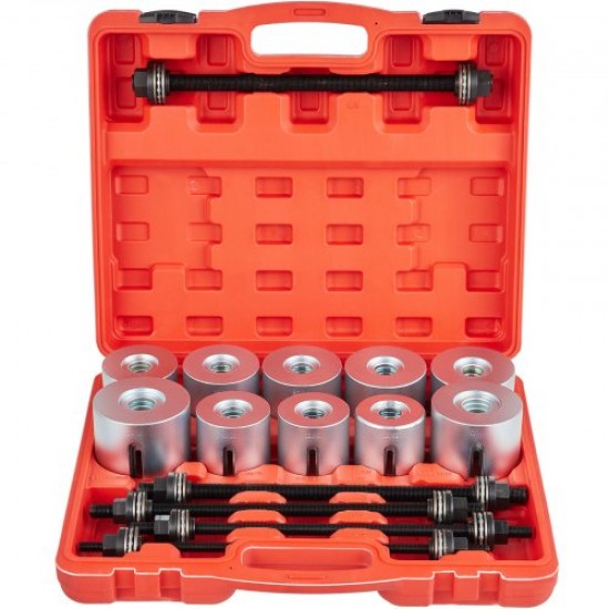 Buy Bearing Removal Tool Kit 44 x 11.5 x 39 cm Bearing Extractor Set 27 Pieces Steel Material Pulling Pressure Sleeve Kit with 5 Discs for Workshops and Garages