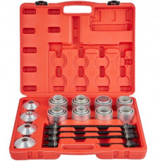 Kit de Herramientas de Extracción 51 x 10 x 43 cm Juego de Extractores de Rodamientos 28 Piezas Material de Acero Kit de Manguito de Presión de Tracción con 4 Discos para Talleres y Garajes