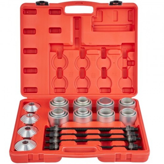 Buy Bearing Removal Tool Kit 51 x 10 x 43 cm Bearing Extractor Set 28 Pieces Steel Material Pulling Pressure Sleeve Kit with 4 Discs for Workshops and Garages