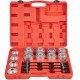 Buy Bearing Removal Tool Kit 51 x 10 x 43 cm Bearing Extractor Set 28 Pieces Steel Material Pulling Pressure Sleeve Kit with 4 Discs for Workshops and Garages