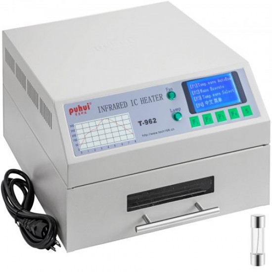 Buy Infrared Reflow Oven Soldering Machine T-962 Automatic Reflow Oven 800W Reflow Soldering Machine 220V Automatic Reflow Machine