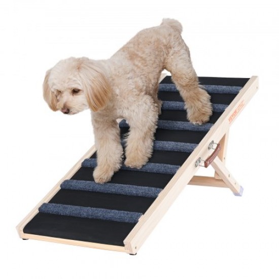 Buy Dog Ramp Length 1000mm Non-Slip Foldable Ramp for Small/Large Dogs Adjustable Height 6 Levels 38-56cm Suitable for Bed, Sofa, Car Access, Indoor, Outdoor