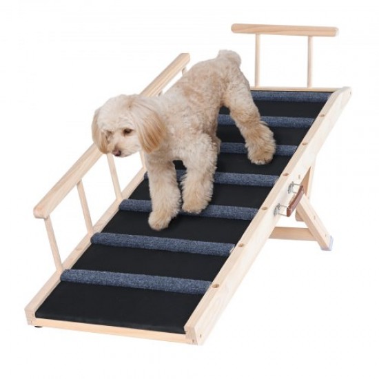 Koop Hondenramp 1200 mm lengte antislip opvouwbare oprit voor kleine/grote honden Verstelbare hoogte 6 niveaus 35-70 cm Geschikt voor bed, bank, autotoegang, binnen, buiten