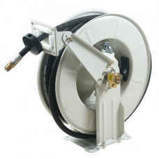 VEVOR Carrete de Manguera de Combustible 12,7mmx15,24m​ Carrete de Manguera de Aceite Máquina Retráctil Extra Largo Rebobinado Auto Giratorio con Resorte 2300PSI para Reparación Automotriz, Industrias