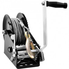 VEVOR Cabrestante Manual Capacidad de Tracción 3500 libras Cabrestante para Remolque de Barco Manivela Resistente con Cable de Acero de 10 m con Trinquete Bidireccional para Remolque, Barco, ATV