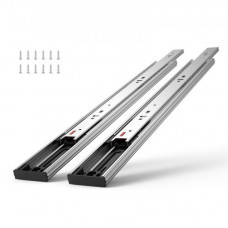 VEVOR Guías para Cajones 10 Pares Guías para Cajones de Bolas 406,4 mm Cierre Suave y Silencioso 45,4 kg Riel Guía de Acero de Montaje Lateral Extensión Completa para Estante de Gabinete de Cocina