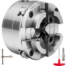Mandril de Torno Diámetro del Portabrocas 69,85 mm Mandril Autocentrante para Carpintería Rosca del Portabrocas 1 " x 8 TPI Mandril de Torno Mecánico de 4 Mordazas para Torno de Madera, Metal