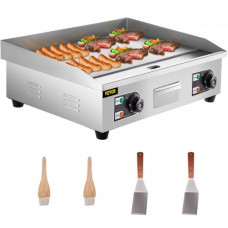 Plancha de Gas Plancha Eléctrica 3200 W Plancha Cocina Plancha de Asar de Acero Inoxidable 66 x 40 cm Parrilla Barbacoa Eléctrica 50-300 °C