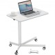 Buy Mobile Standing Desk Height Adjustable 723-1122mm Sit/Stand Desk Load 20kg with Gas Spring 360° Swivel Casters Lockable Computer Table for Home Office School