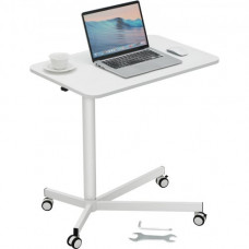 VEVOR Escritorio de Pie Móvil Alto Ajustable de 723-1122 mm Escritorio de Pie/Sentado Carga de 20 kg con Resorte de Gas Ruedas Giratorias 360° Mesa con Cerradura para Ordenador Hogar Oficina Escuela