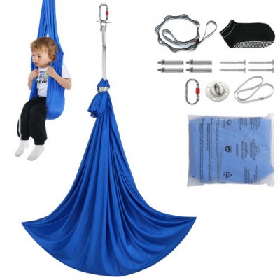 VEVOR Hamaca aérea de yoga 2,8 x 1,6 m Kit de columpio de yoga con inversión de danza aérea Nylon 100 g/m² Capacidad de carga 250 kg Vuelo aéreo antigravedad para fitness, culturismo, pilates, gimnasi