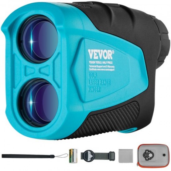 VEVOR Telémetro de Caza/Golf 1183 Metros Precisión del Telémetro Láser ±1 m Aumento 6X Visor de 22 mm con Montaje Magnético Compensación de Pendiente Equipo de Bloqueo de Bandera para Golfista