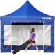 Koop Opvouwbare tent met zijwanden 3 x 3 m opvouwbare paviljoen waterdichte PVC-tenten met stoffen zak tuinpaviljoen 3 in hoogte verstelbaar blauw voor feesten, bruiloften, bijeenkomsten