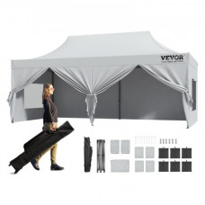 VEVOR Carpa Gazebo Emergente 304,8x609,6cm Carpa para Cenador Impermeable de Paredes Laterales Extraíbles Resistente a los Rayos UV con Bolsa con Ruedas para Exteriores, Jardín, Fiesta, Camping, Patio
