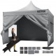 Buy Pop Up Gazebo Tent 120x120 Inch Waterproof Gazebo Tent with Removable Sidewalls UV Resistant with Wheeled Bag for Outdoor, Garden, Party, Camping, Grey