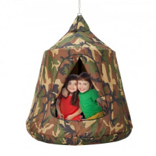 VEVOR Hamaca Nido para Niños, Columpio Colgante para Interiores y Exteriores, Capacidad de Carga de 150 kg, Tienda de campaña para árboles con Cadena de Luces LED, Base Inflable, Tienda de Juegos para