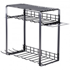 VEVOR Estante para Herramientas Eléctricas de Pared 8 Ranuras Organizador de Almacenamiento para Taller Garaje, 3 Capas para Taladro Inalámbrico, Estación de Carga de Batería, Destornillador, Alicates