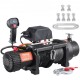 Buy 12V 5897kg Electric Winch with 2 in 1 Wireless Remote Control 20m Nylon Rope Winch IP67 Waterproof with Stainless Steel Case