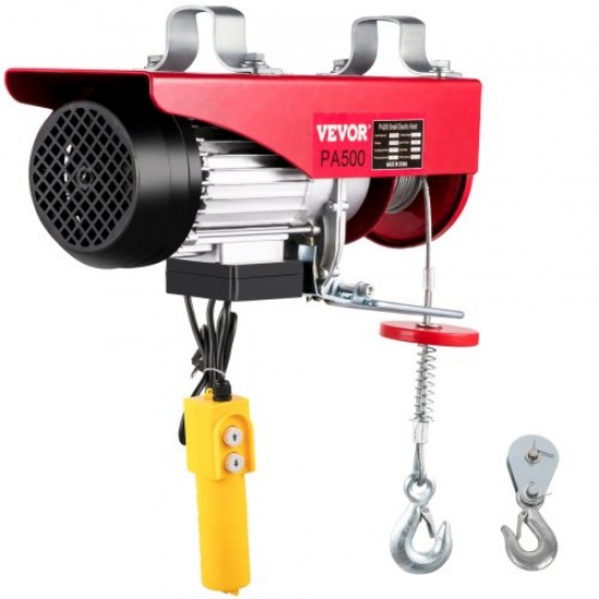 Buy Electric Hoist 500kg 220V, 12M Steel Electric Winch, Electric Hoist for Home, Workshop (500/250kg)