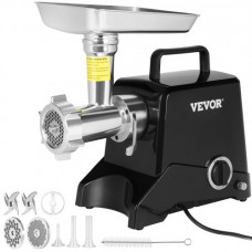Picadora de Carne Eléctrica de Aluminio Fundido 575W (1100W Max) Máquina de Carne Industrial Capacidad de 190 kg/h con 2 Cuchillas de Acero Inoxidable, 2 Placas de Picado, 3 Tubos de Salchicha