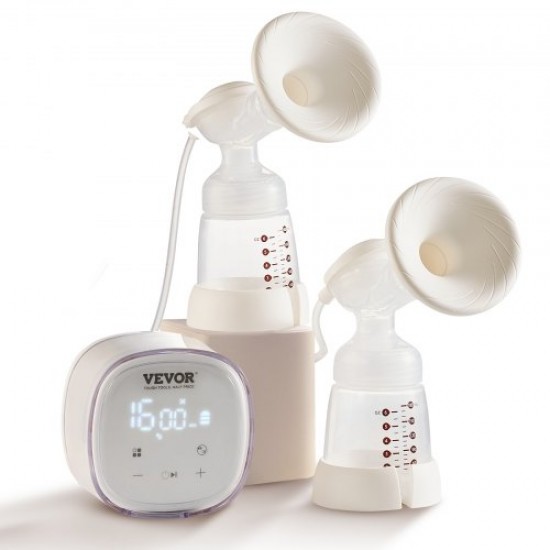 Buy Electric Breast Pump Double Portable Breast Pumps 4 Modes 16 Levels High Suction 300mmHg with 24/28mm Breast Flanges 18/21mm Flange Liners LED Display for Travel