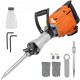 Buy Demolition Hammer 2200W Professional Electric Hammer, 50 J Demolition Hammer, 2000 BPM with Flat Chisel, Pointed Chisel and Complete Accessories 2 Handles for Concrete and Masonry