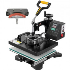 Prensa Térmica de Calor 0- 482°F 34,29-43,18cm Máquina de Prensado en Calor Aluminio Hierro y Plástico Negro Máquina de Sublimación