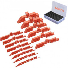 VEVOR Barras de configuración de mesa de enrutador 14 Piezas bloques de configuración de aluminio de precisión, juego de medidores de altura, con marcas de tamaño grabadas con láser, con estuche