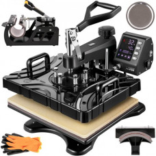 Prensa Térmica de Calor 38 x 30 cm 5 en 1 Máquina de Sublimación 1,000 W 220 V Impresora de Transferencia de Calor 50 Hz